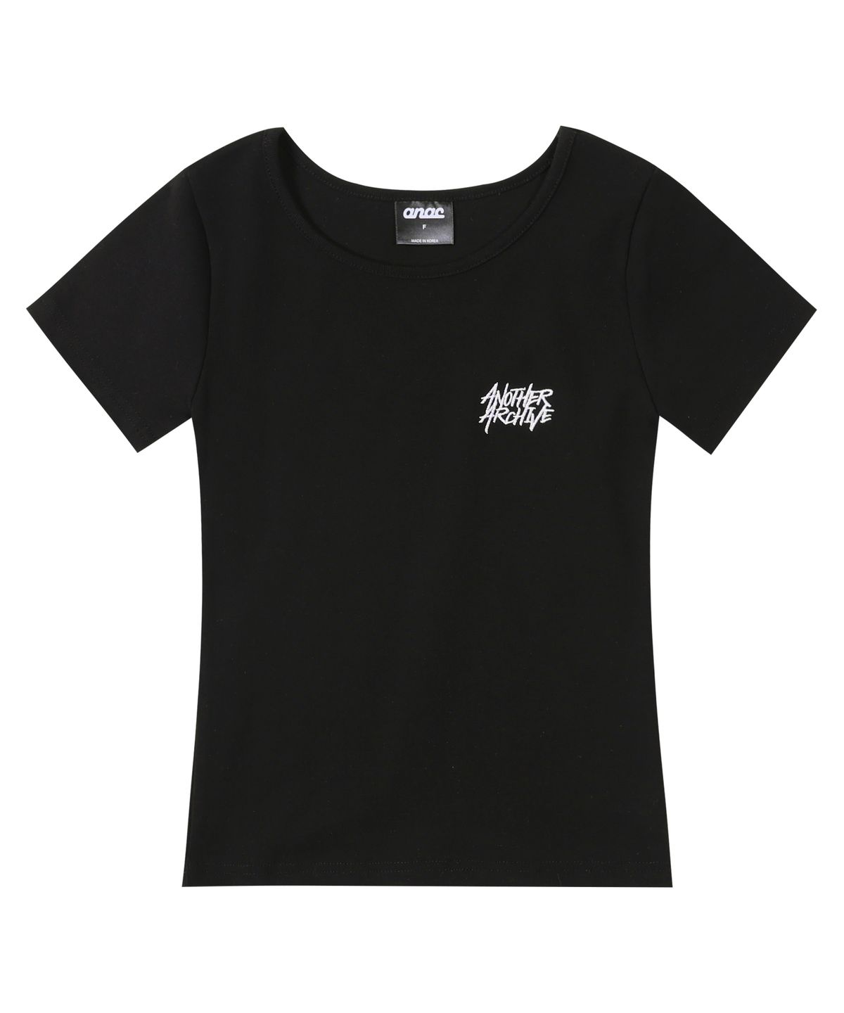 어나더 아카이브(ANOTHER ARCHIVE) 우먼 퍼펙 슬림 로고 반팔티_진베이지