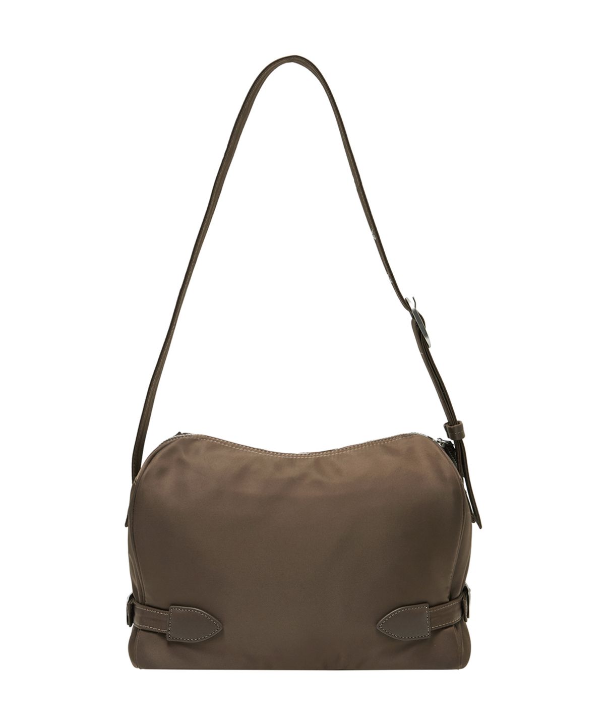 레이몬트(RAIMENT) Side Belt Stud Brick Bag_Brown