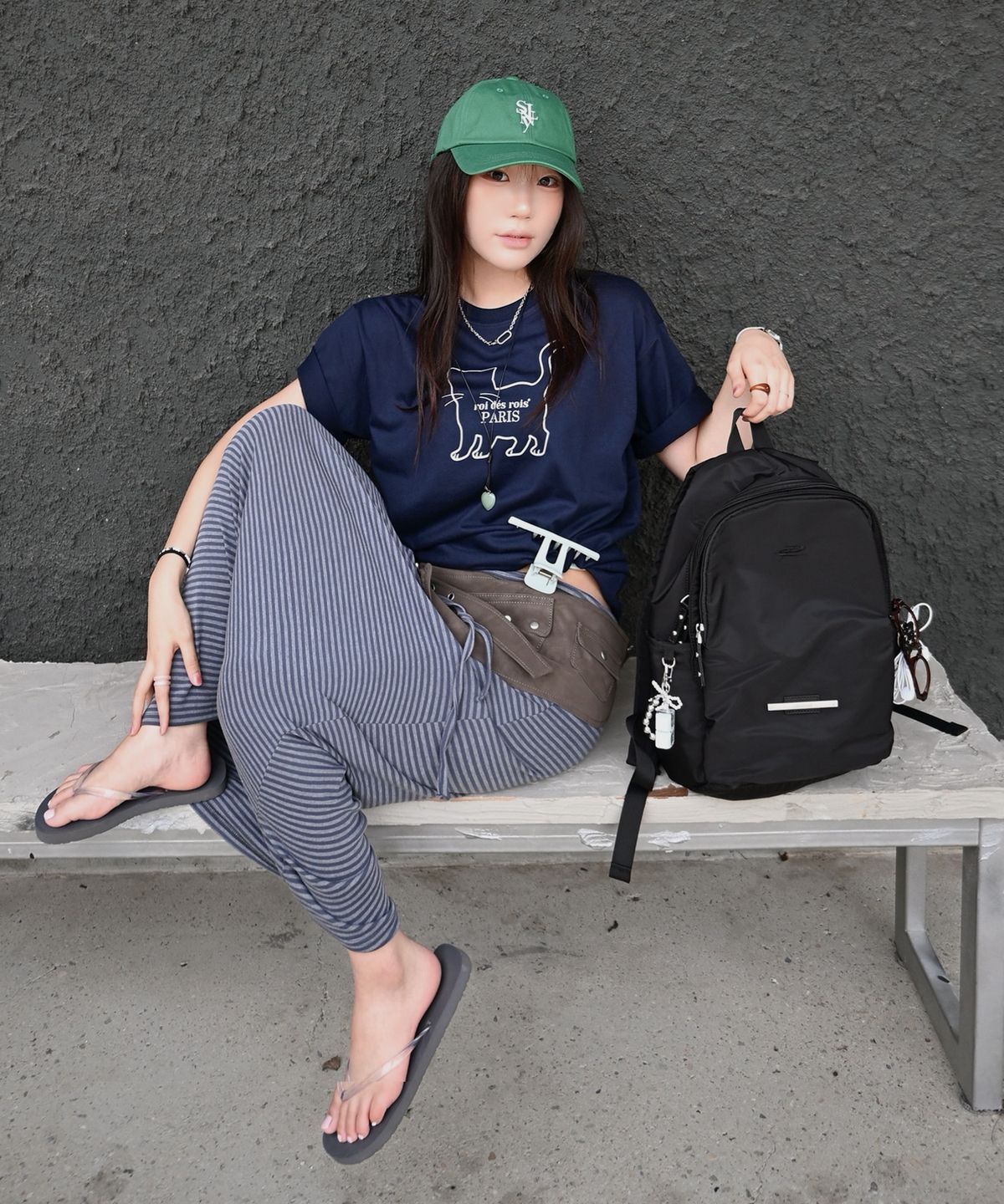 레이몬트(RAIMENT) Logo Point Backpack_Black