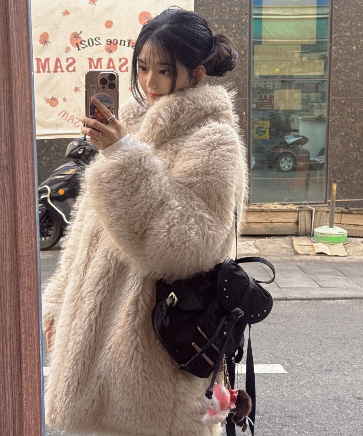 레이몬트(RAIMENT) Stud Cover Point Mini Backpack_Black