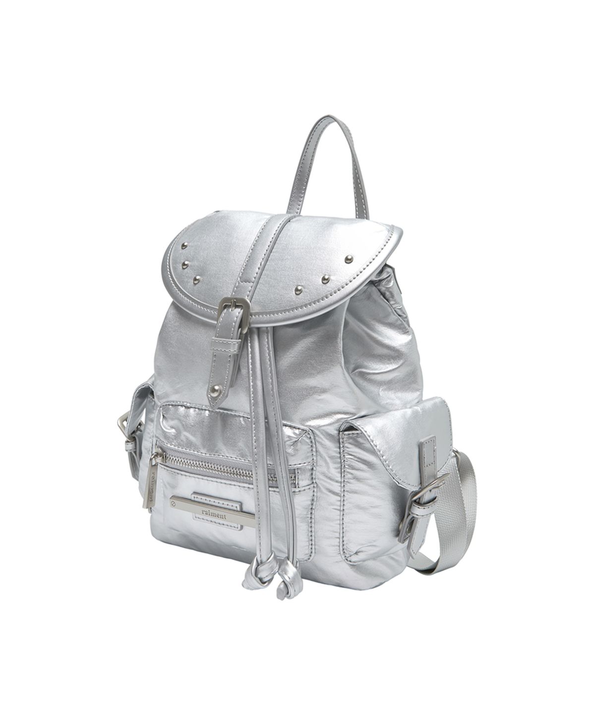 레이몬트(RAIMENT) Stud Cover Point Mini Backpack_Silver