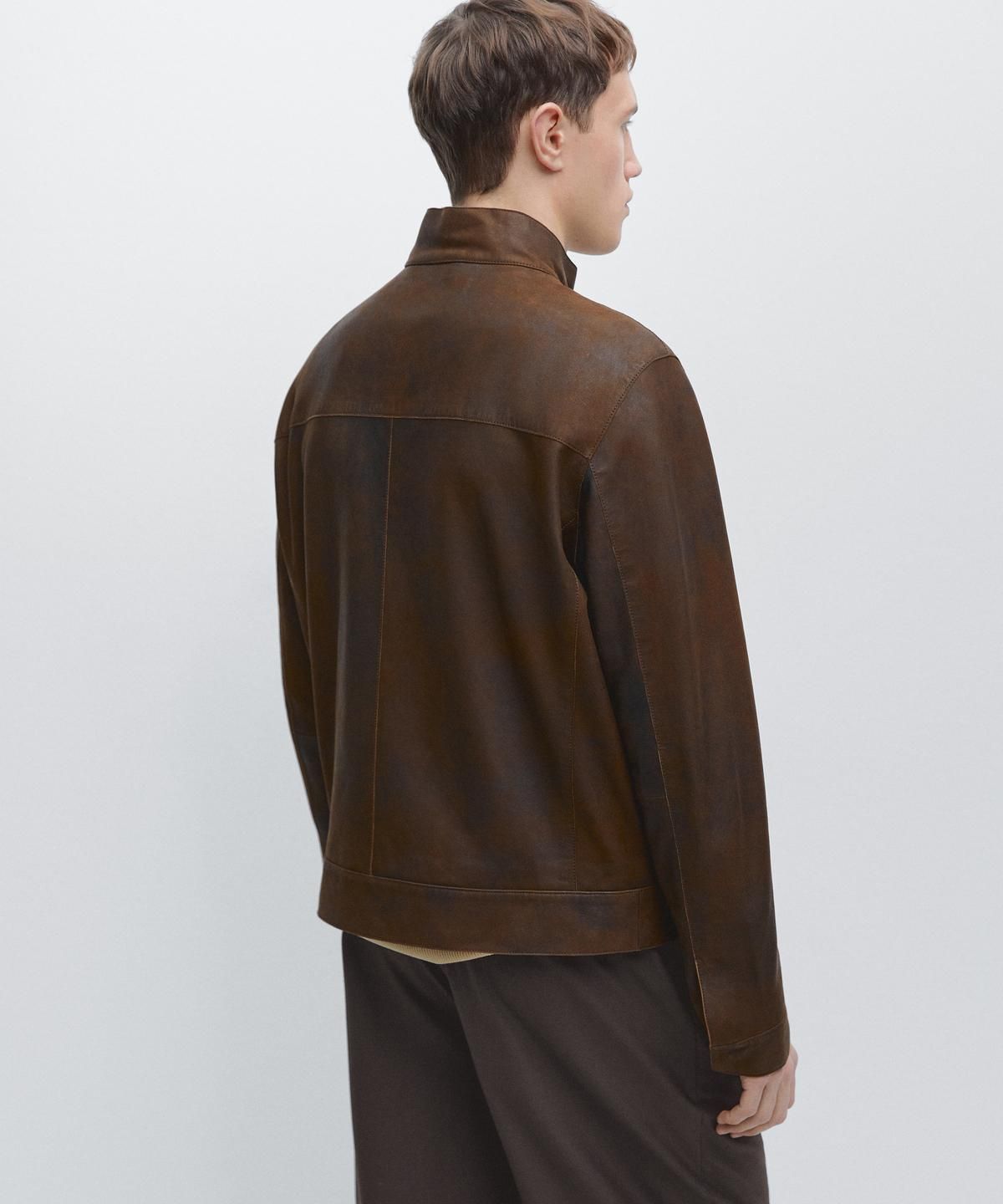 마시모두띠(MASSIMO DUTTI) 나파 스웨이드 레더 재킷
