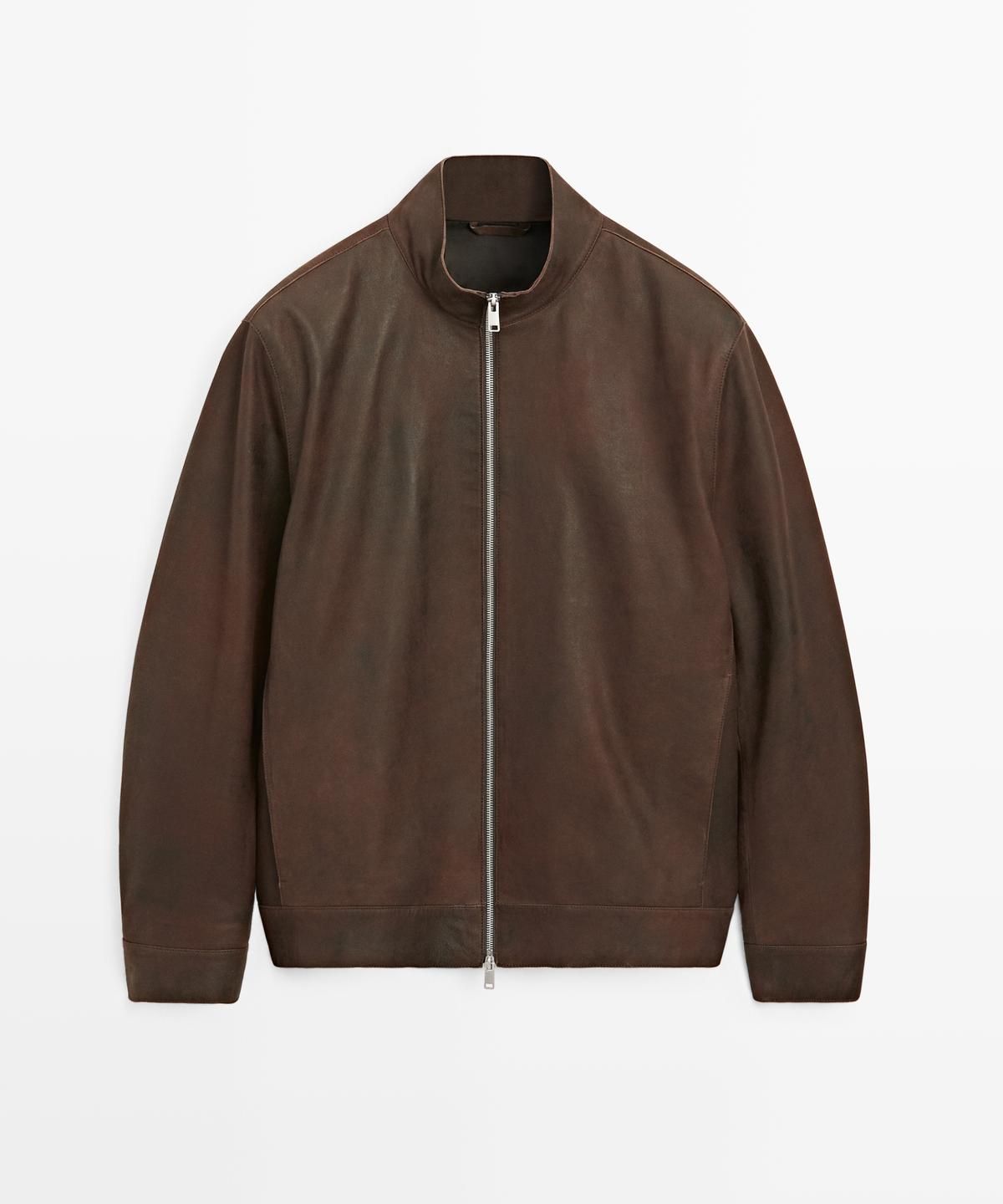 마시모두띠(MASSIMO DUTTI) 나파 스웨이드 레더 재킷