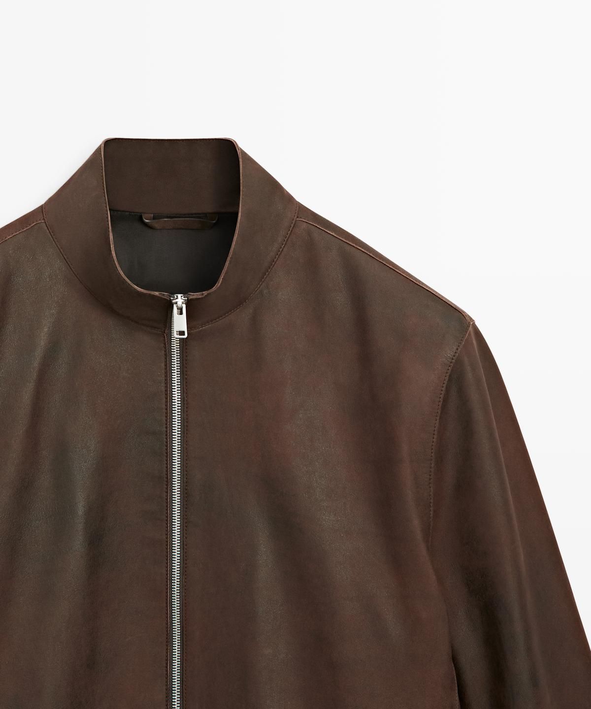 마시모두띠(MASSIMO DUTTI) 나파 스웨이드 레더 재킷