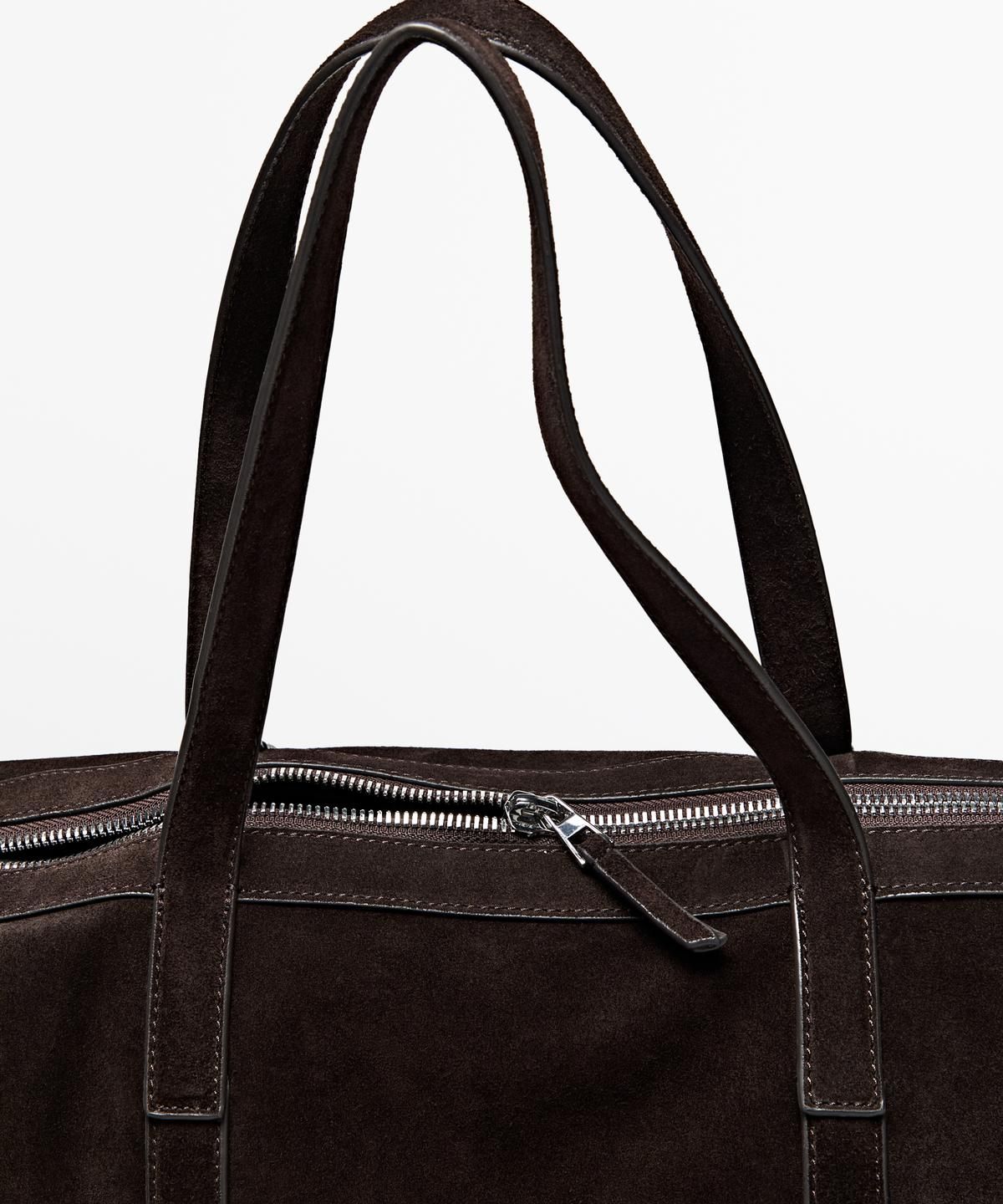 마시모두띠(MASSIMO DUTTI) 스웨이드 가죽 트래블 백