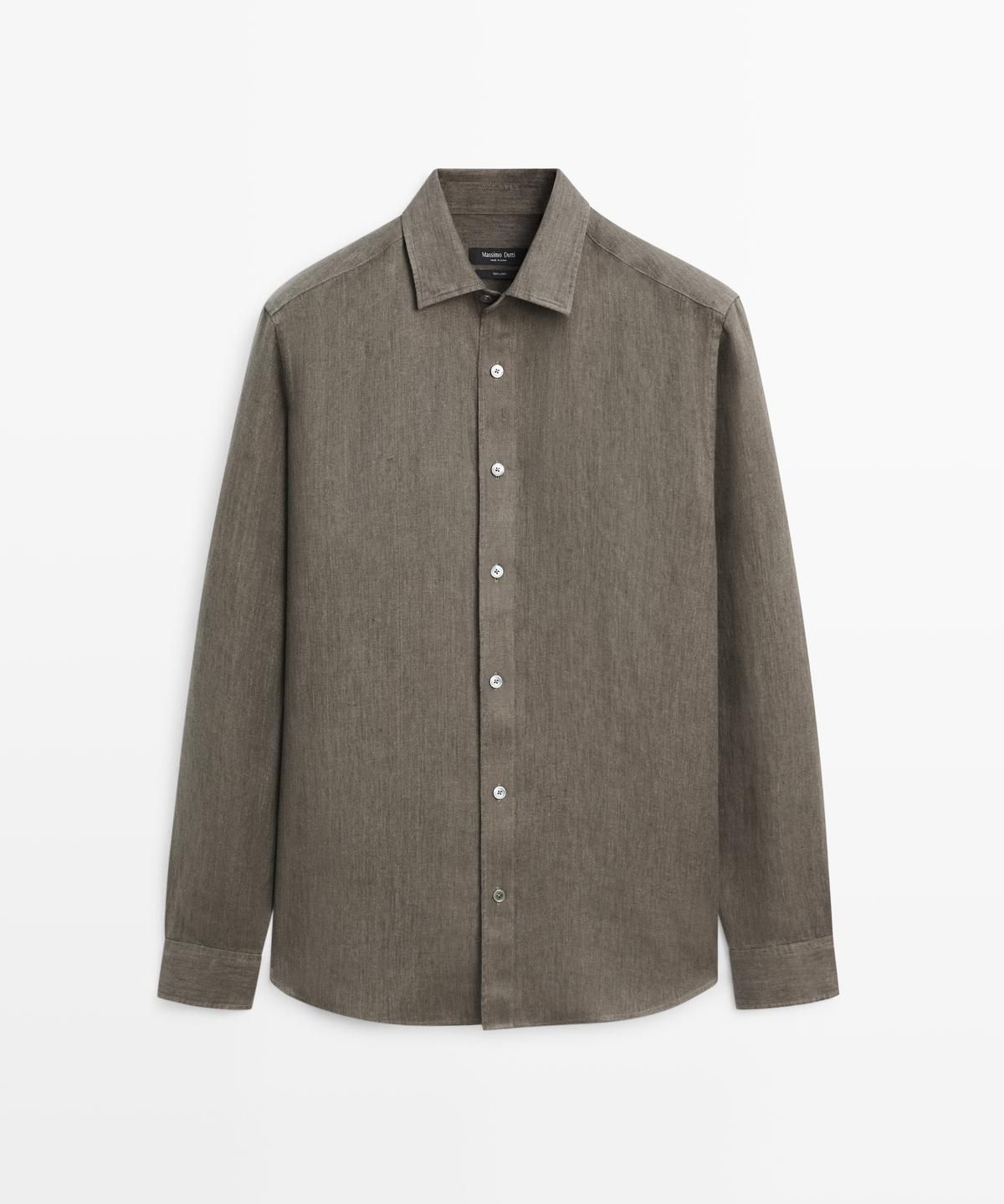마시모두띠(MASSIMO DUTTI) 100% 린넨 레귤러핏 셔츠