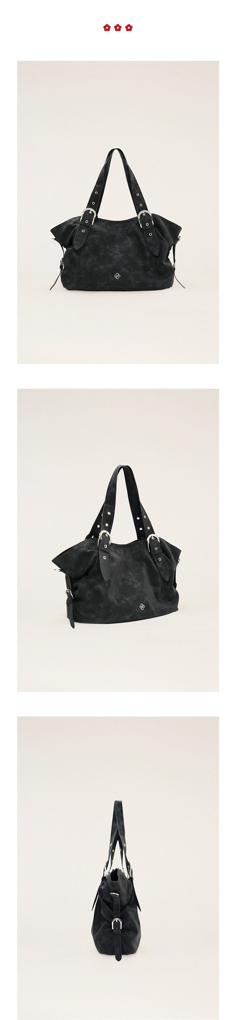 MUSINSA | HEEARI Bibi Buckle Big Shoulder Bag_Black
