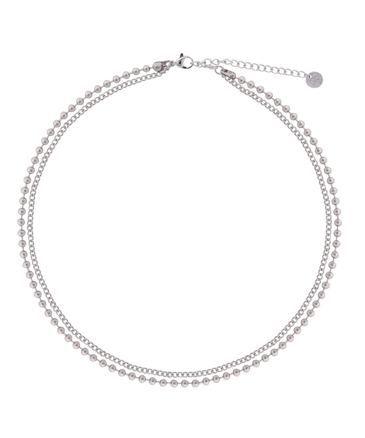 피알씨에스에스(PRCSS) Two-Layer Chain Necklace - Silver