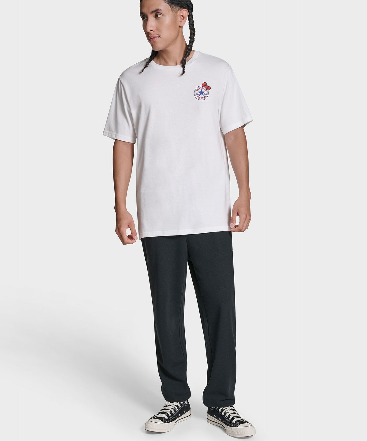 컨버스(CONVERSE) 컨버스 X 산리오캐릭터즈 척테일러 패치 티셔츠 화이트 CVM5T516-WHT