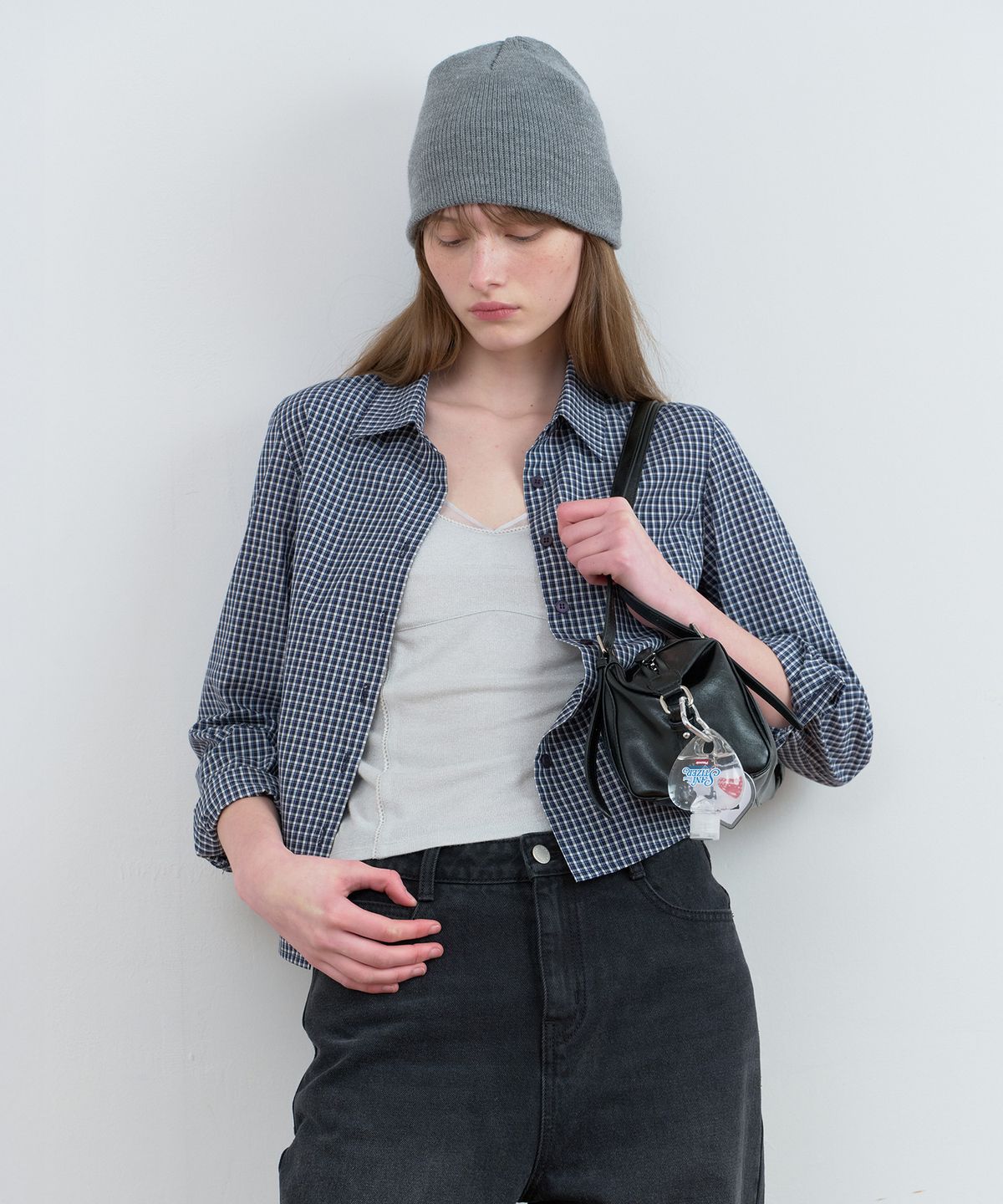 로라로라(ROLAROLA) CHECK SLIM FIT SHIRTS NAVY