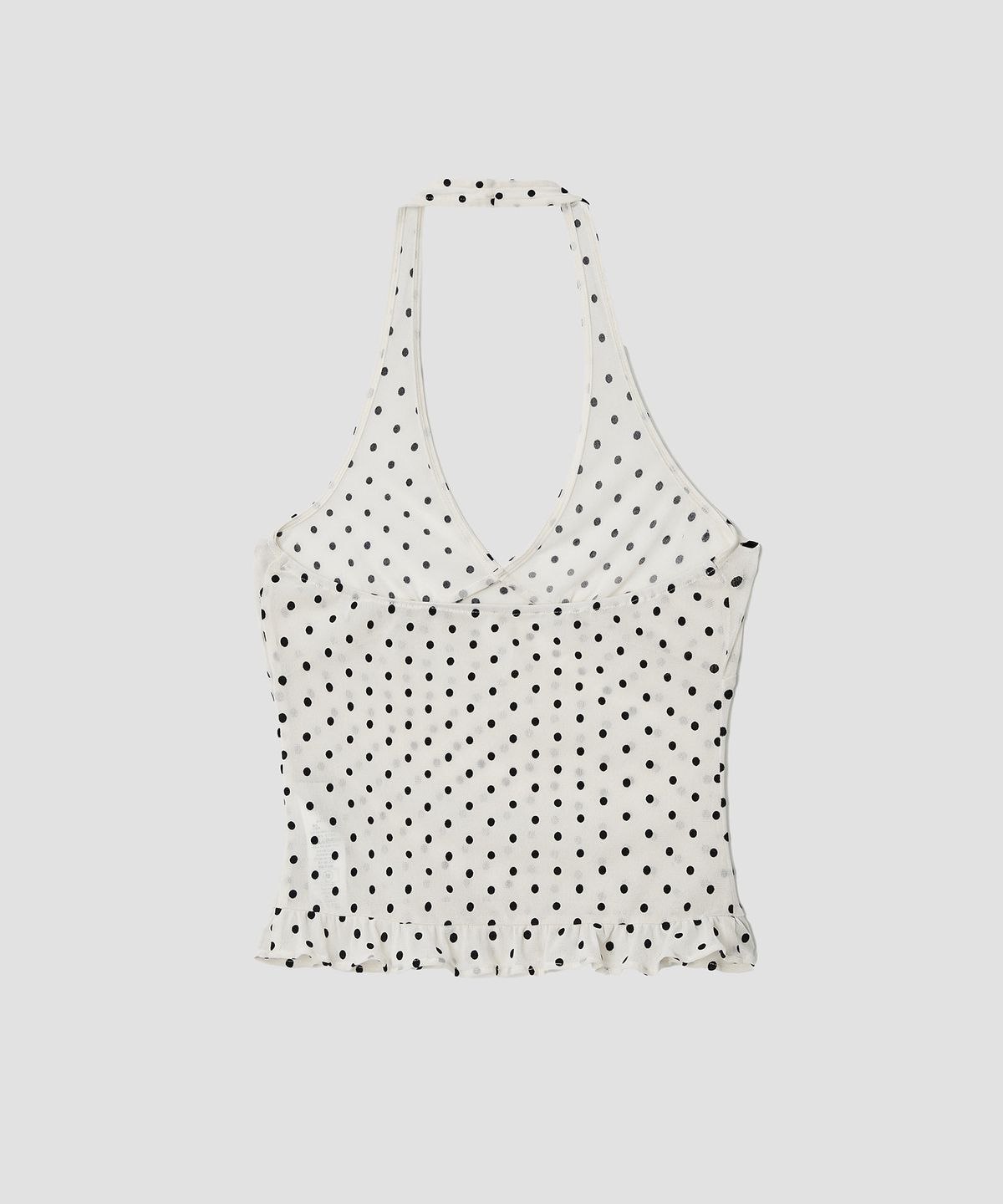 로라로라(ROLAROLA) DOT HALTER SLEEVELESS TOP IVORY