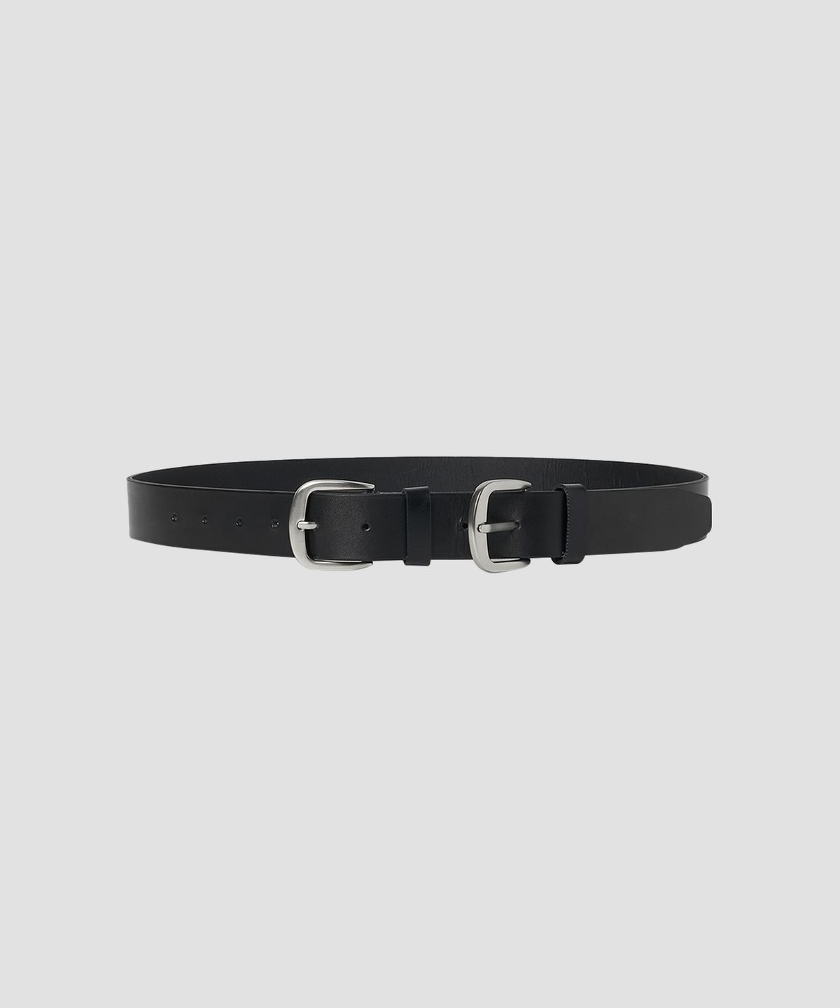 로라로라(ROLAROLA) DOUBLE BUCKLE LEATHER BELT