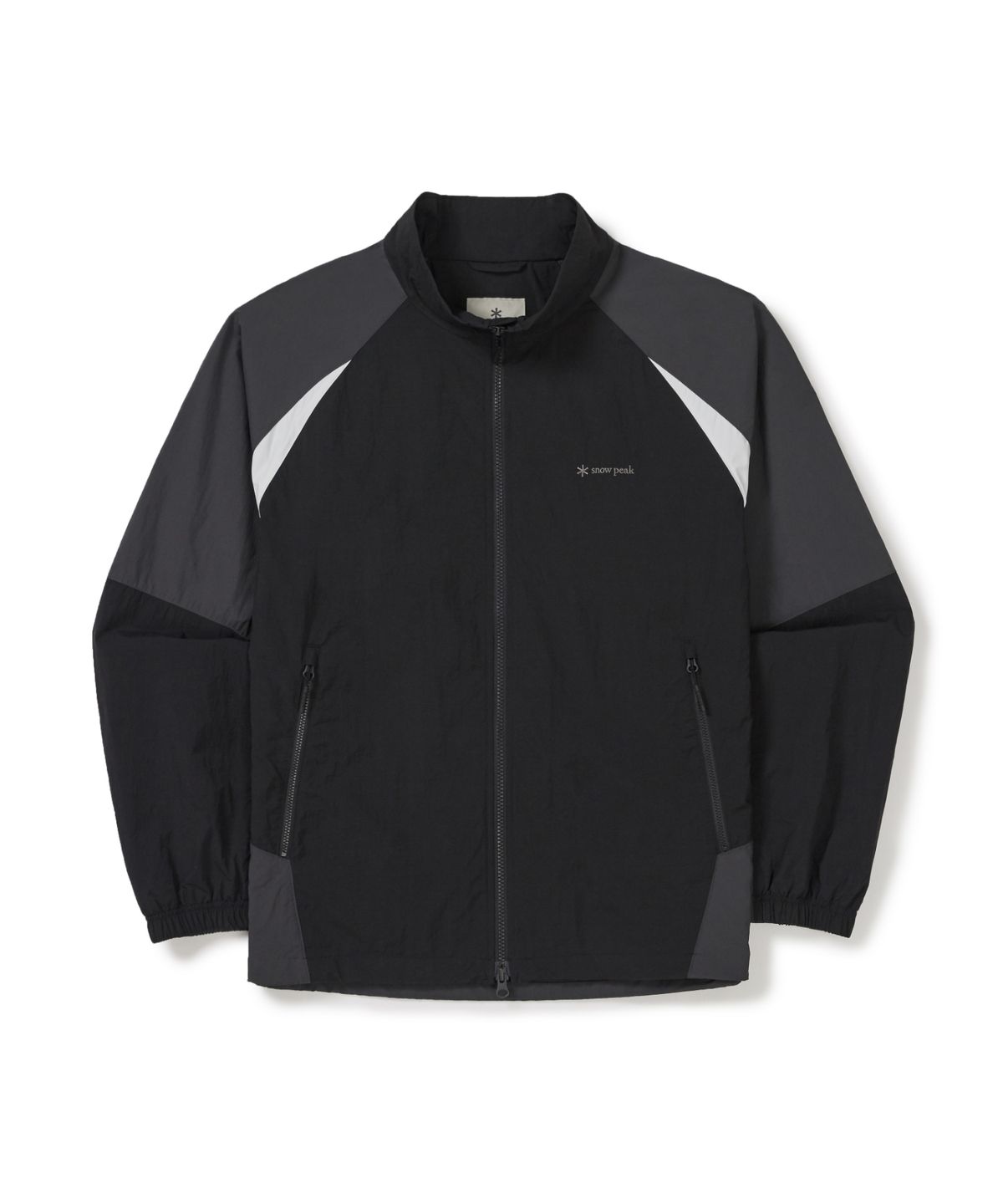 스노우피크 어패럴(SNOWPEAK APPAREL) 경량 타슬란 컬러블럭 스탠드넥 바람막이 (S26SMLWB58) Dark Charcoal