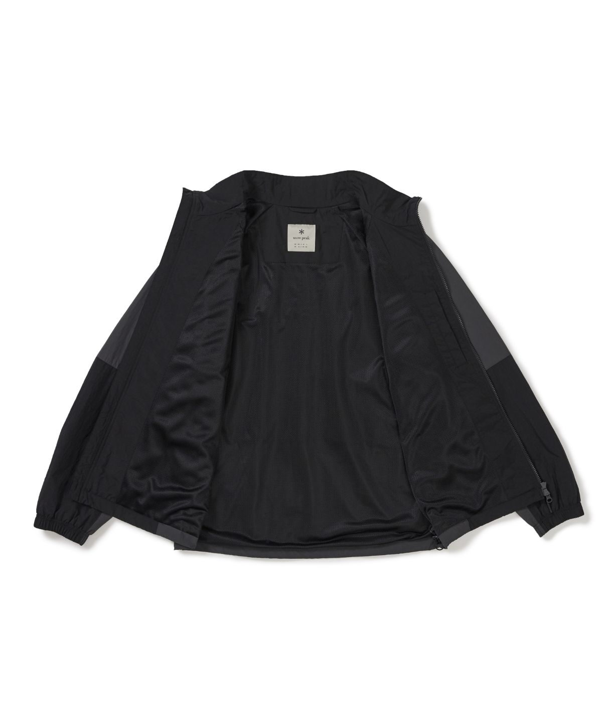 스노우피크 어패럴(SNOWPEAK APPAREL) 경량 타슬란 컬러블럭 스탠드넥 바람막이 (S26SMLWB58) Dark Charcoal