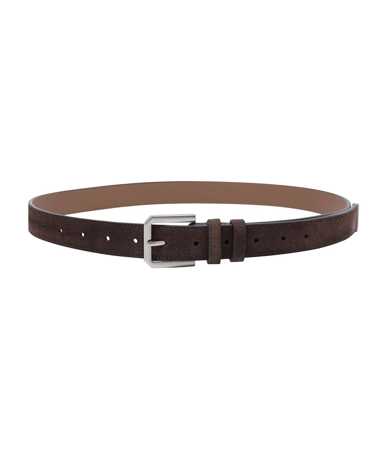 기철(KICHUL) Object Square Tip Suede Belt (Brown)