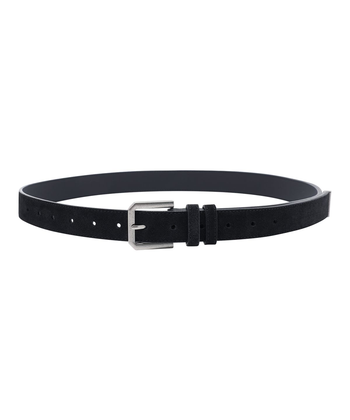 기철(KICHUL) Object Square Tip Suede Belt (Black)