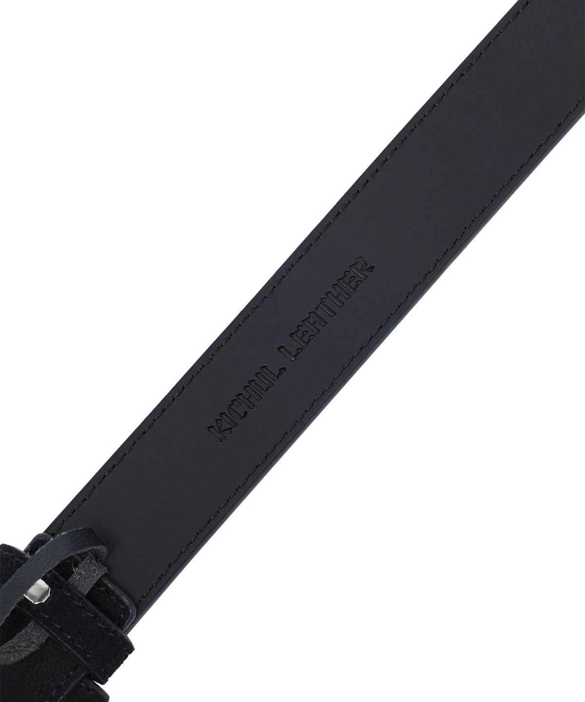 기철(KICHUL) Object Square Tip Suede Belt (Black)