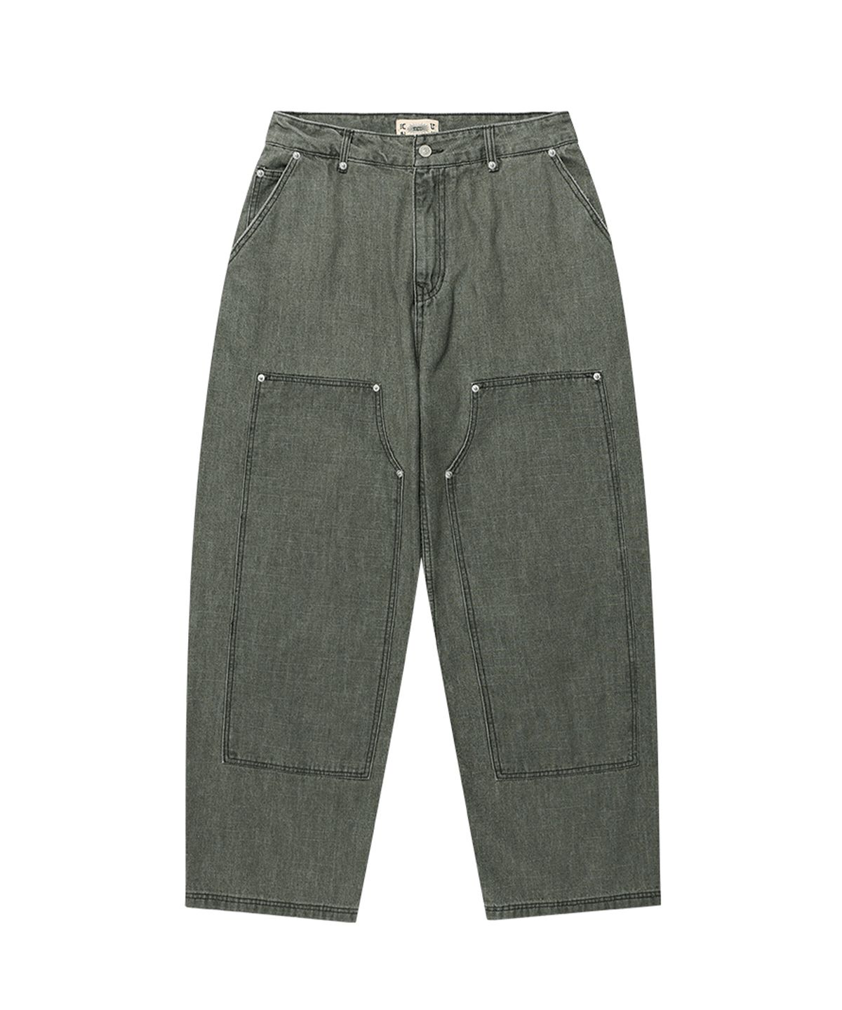 기철(KICHUL) Vintage Double Knee Work Pants (Khaki)
