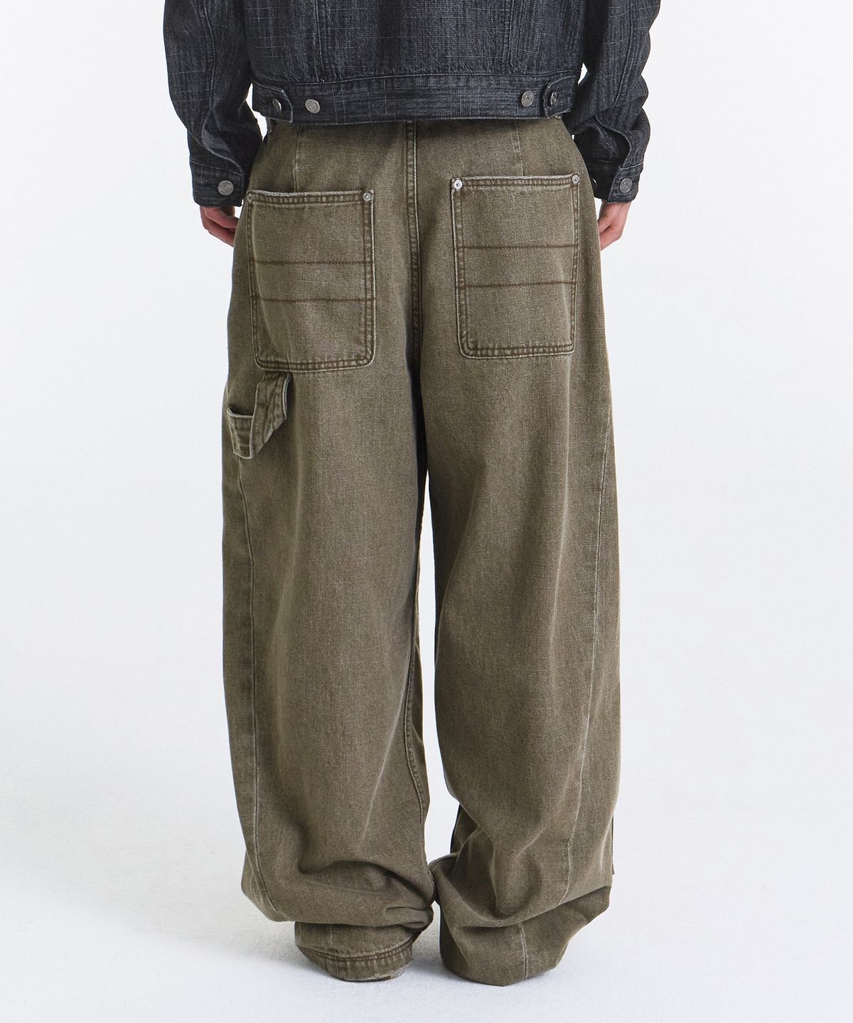 기철(KICHUL) Vintage Double Knee Work Pants (Beige)