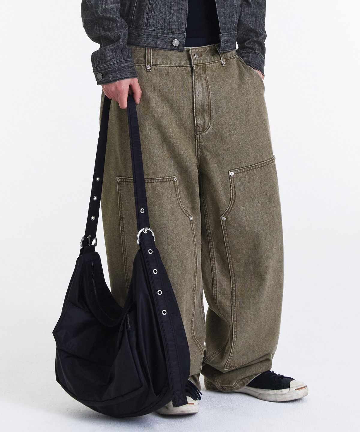 기철(KICHUL) Vintage Double Knee Work Pants (Beige)