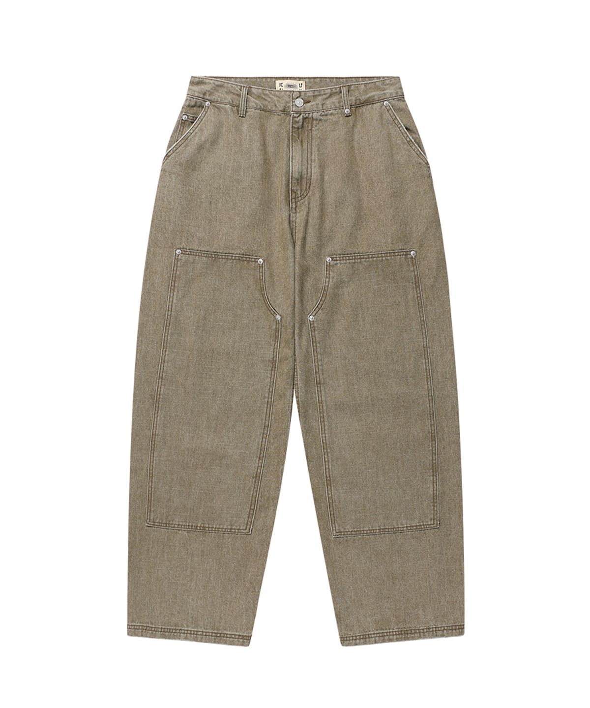 기철(KICHUL) Vintage Double Knee Work Pants (Beige)