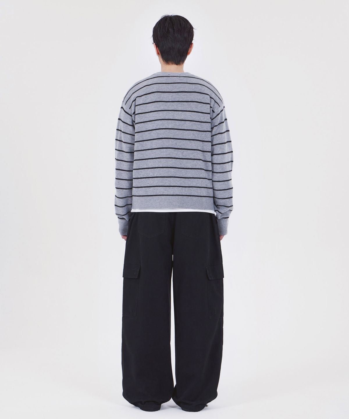 굿라이프웍스(GLW) 워싱 포켓 파라슈트 카고팬츠 블랙