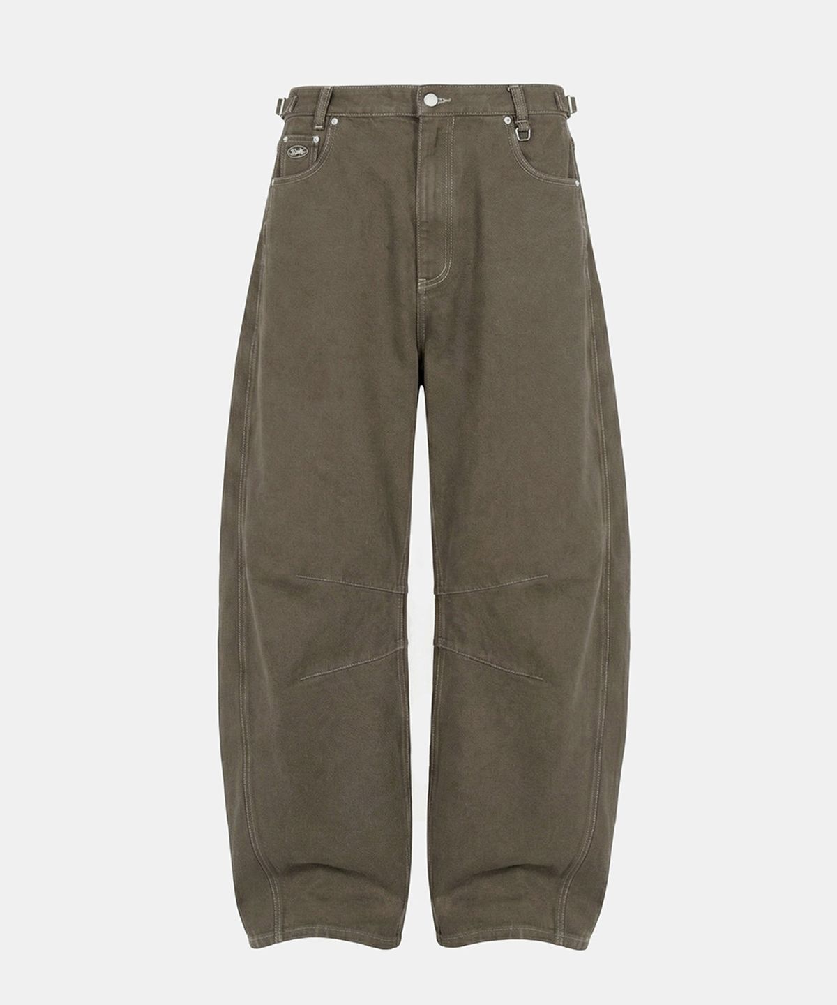 배드블러드(BADBLOOD) Star-Studded Barrel Pants - Brown