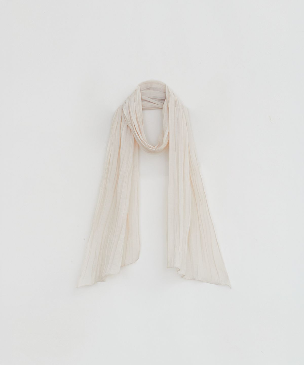로우타이드(LOW TIDE) SHEER PLEATS SCARF [BEIGE]