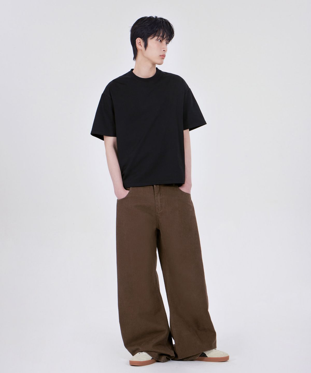 굿라이프웍스(GLW) 데일리 크롭 티셔츠 블랙