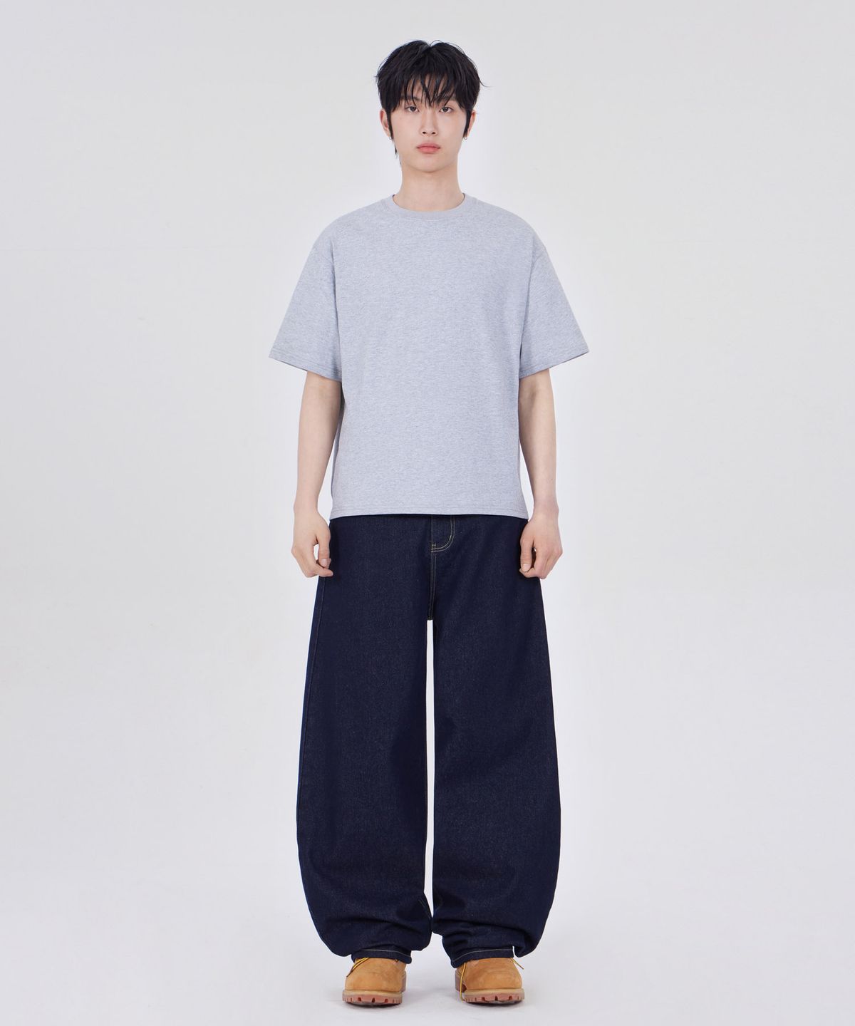 굿라이프웍스(GLW) 데일리 크롭 티셔츠 그레이