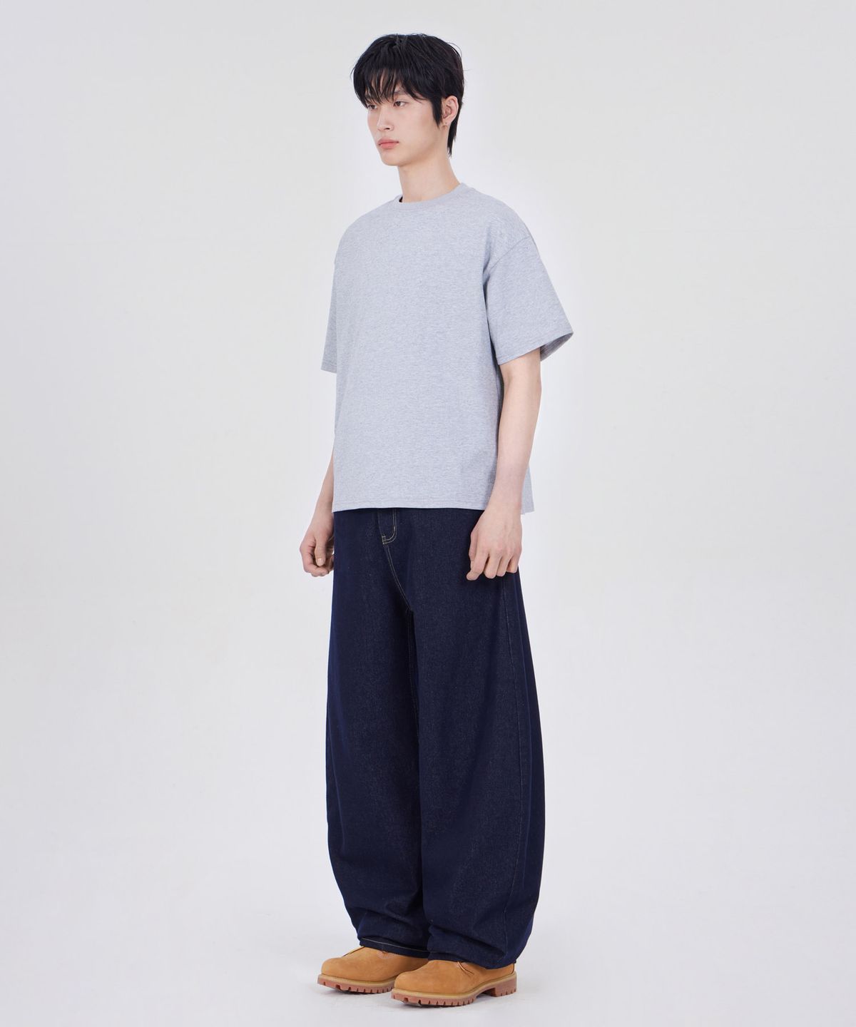 굿라이프웍스(GLW) 데일리 크롭 티셔츠 그레이