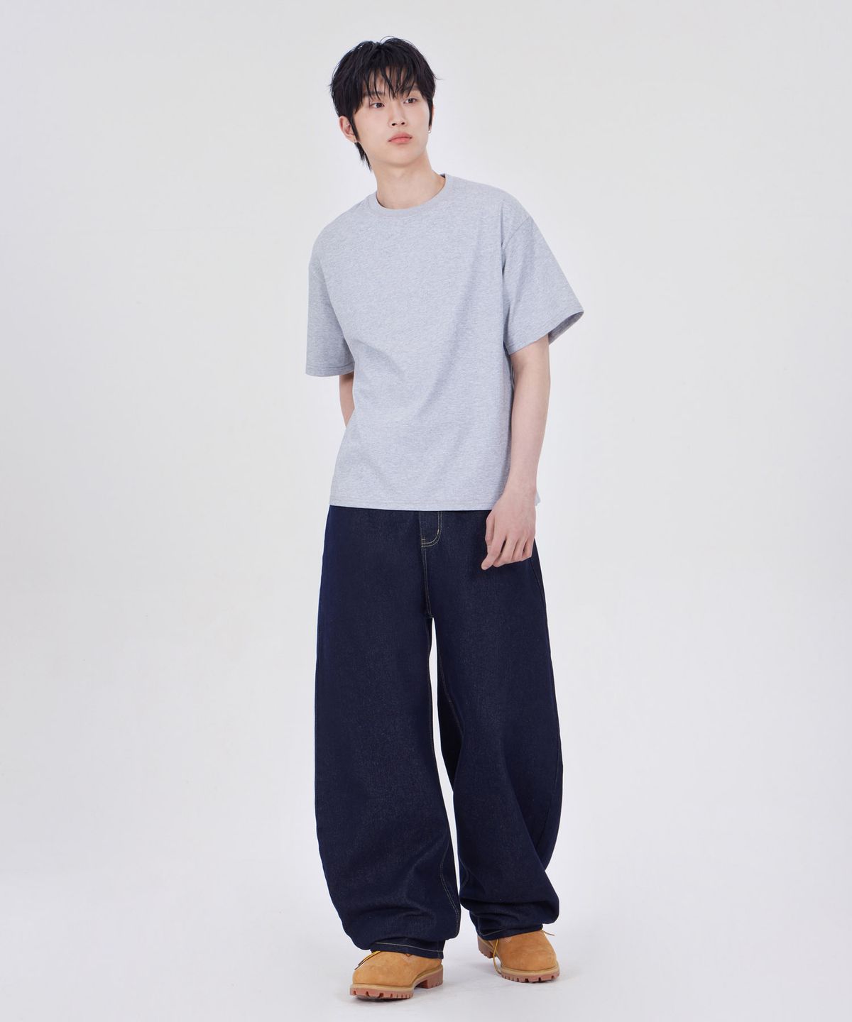 굿라이프웍스(GLW) 데일리 크롭 티셔츠 그레이