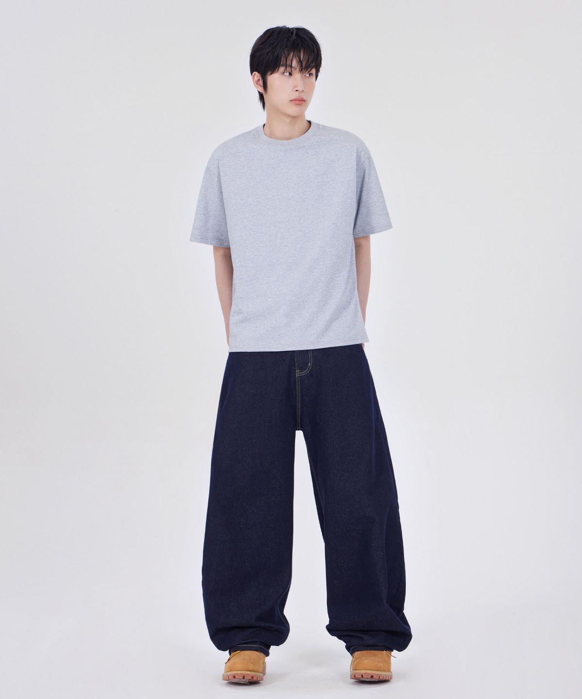 굿라이프웍스(GLW) 데일리 크롭 티셔츠 그레이