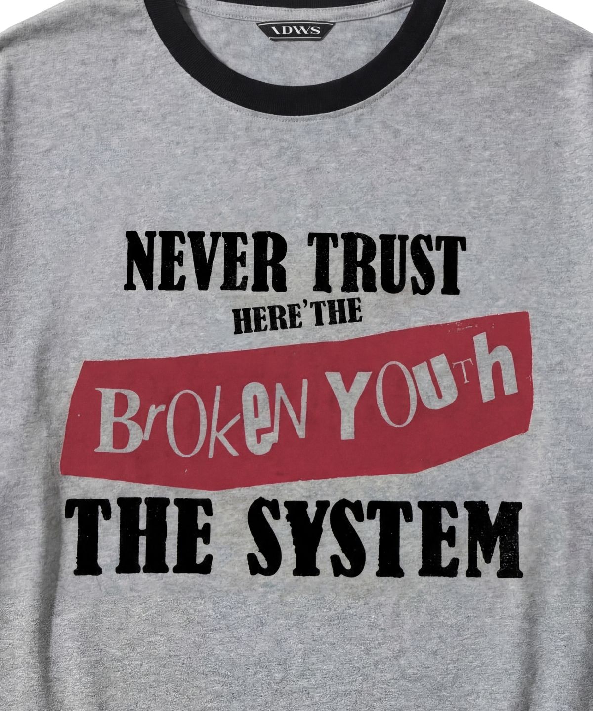 아이돈워너셀(IDWS) Broken Ringer T-Shirt Gray