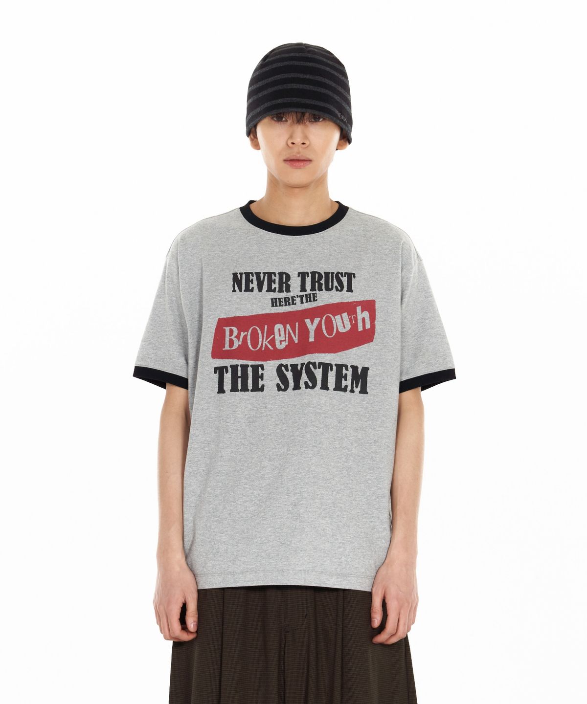 아이돈워너셀(IDWS) Broken Ringer T-Shirt Gray