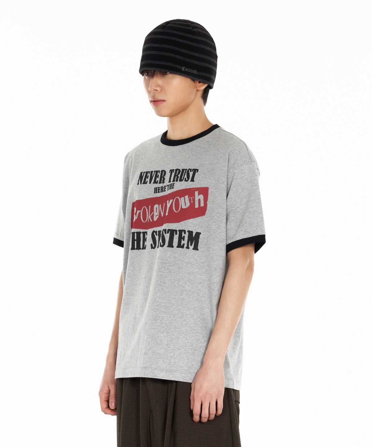 아이돈워너셀(IDWS) Broken Ringer T-Shirt Gray