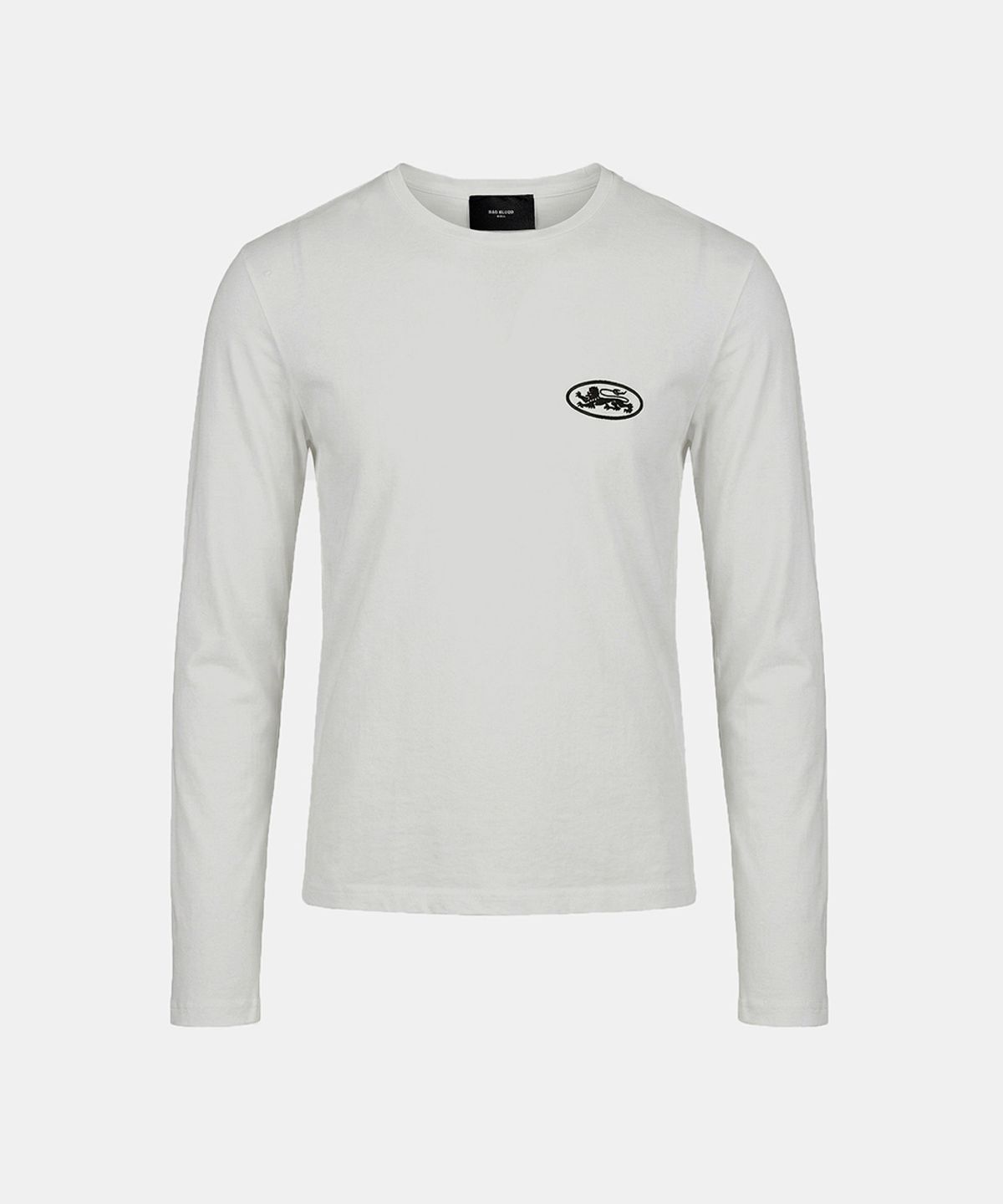 배드블러드(BADBLOOD) Mystic Print Fitted Long Sleeve T-Shirt - White