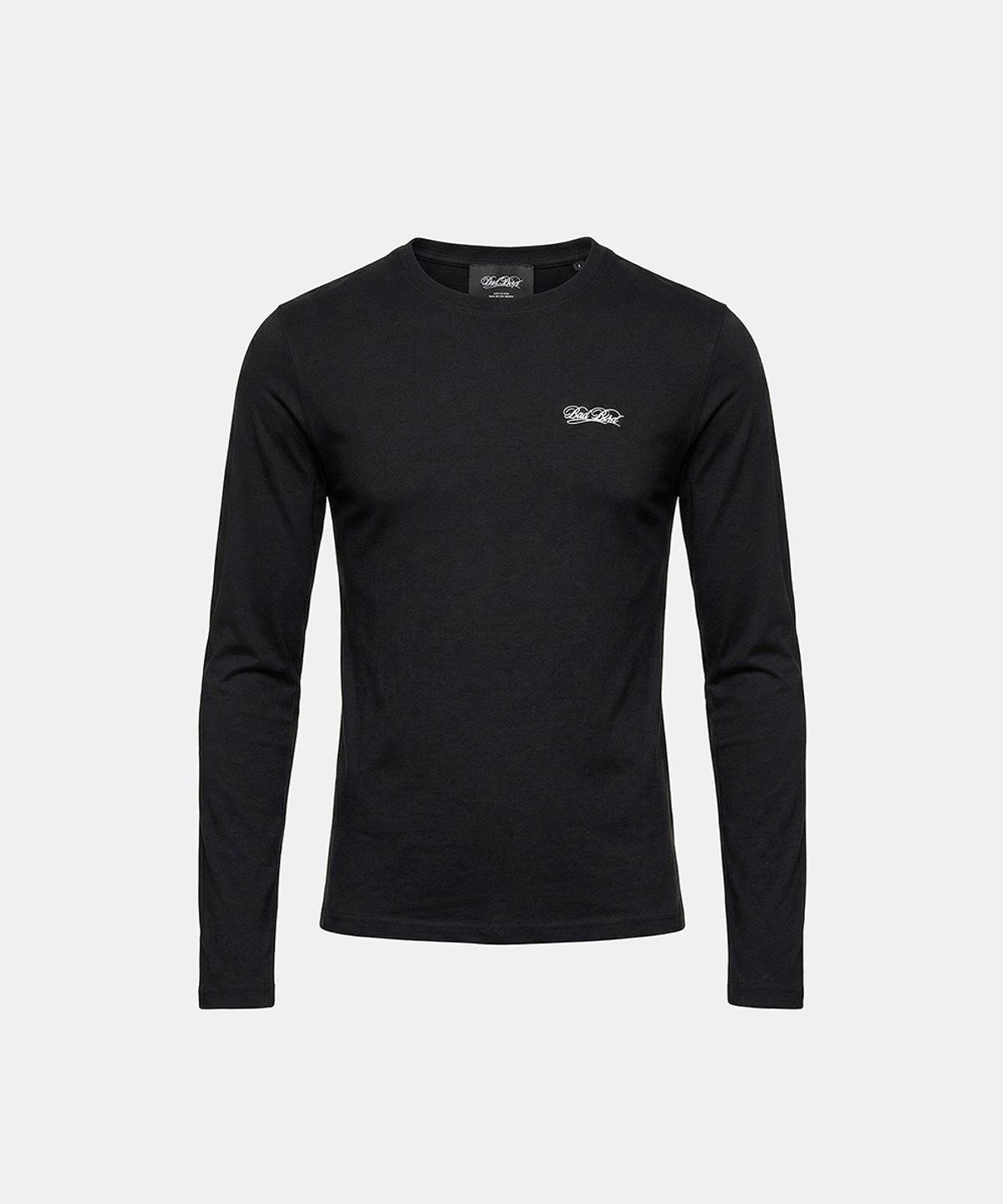 배드블러드(BADBLOOD) Dark Classic Logo Fitted Long Sleeve T-Shirt - Black