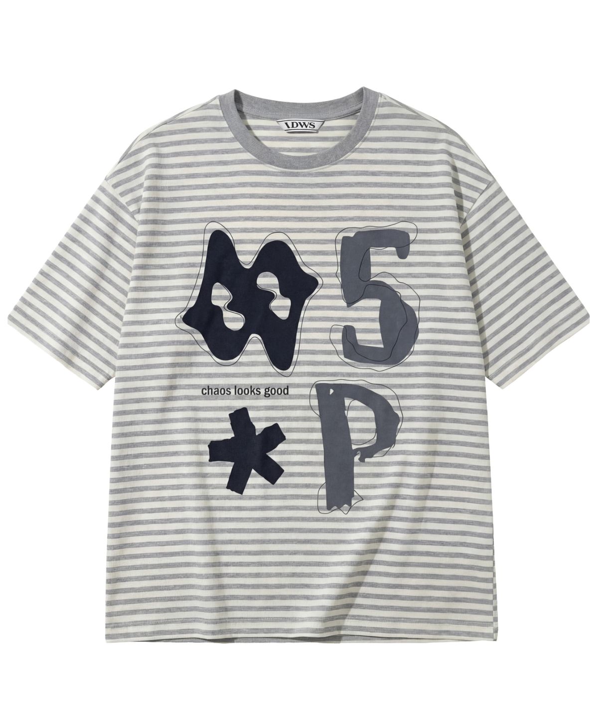 아이돈워너셀(IDWS) Piece Stripe T-Shirt Gray