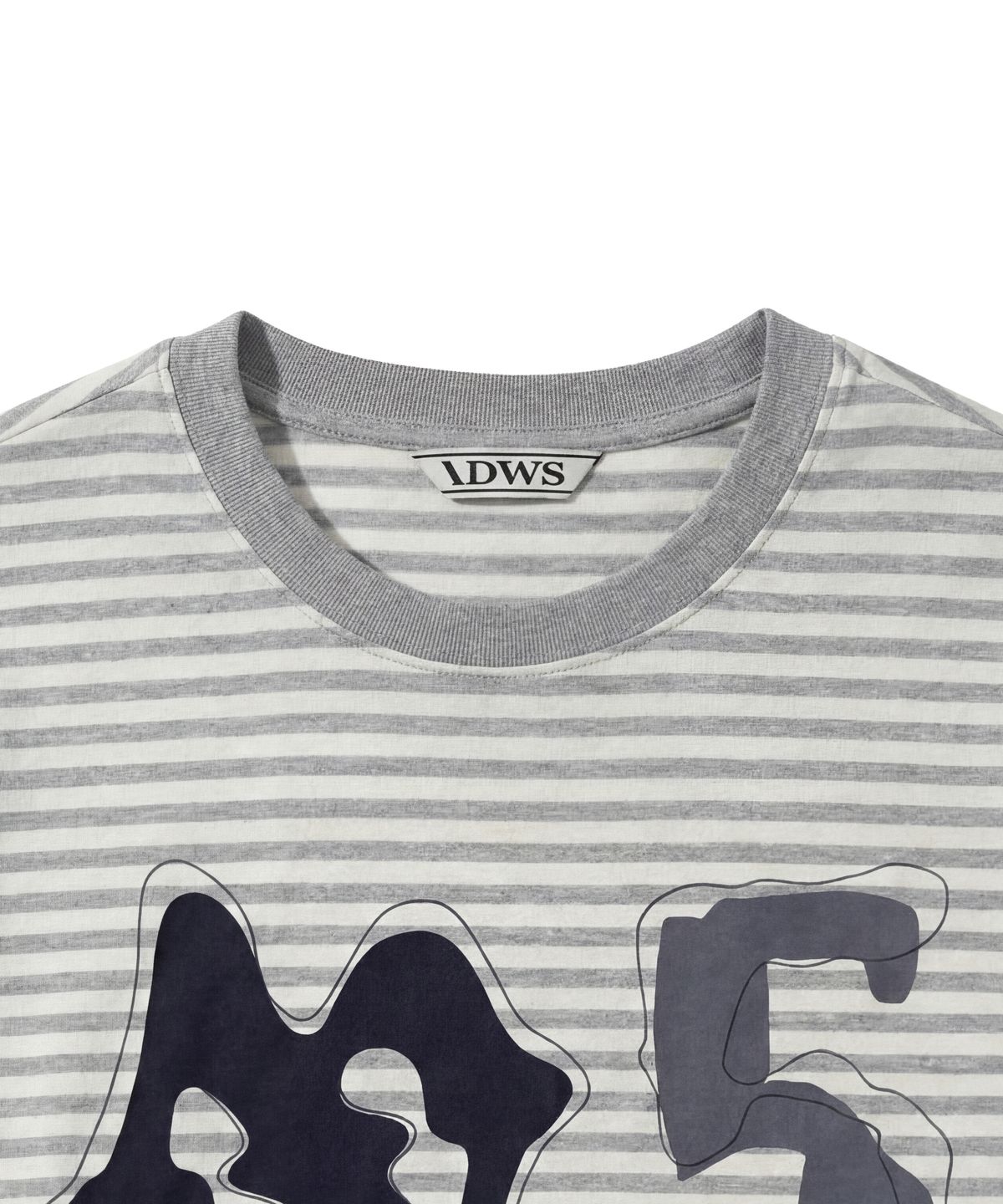 아이돈워너셀(IDWS) Piece Stripe T-Shirt Gray