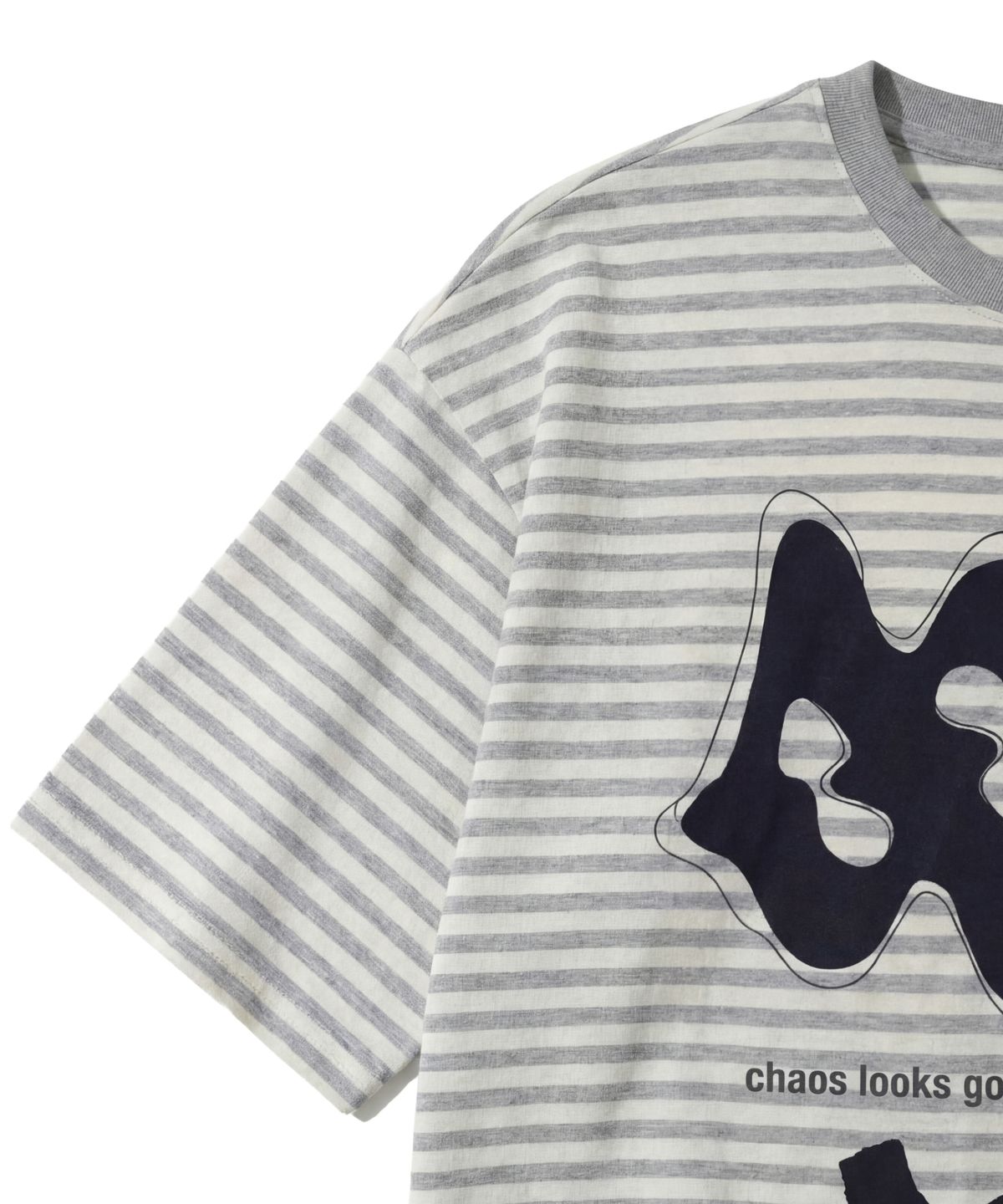 아이돈워너셀(IDWS) Piece Stripe T-Shirt Gray