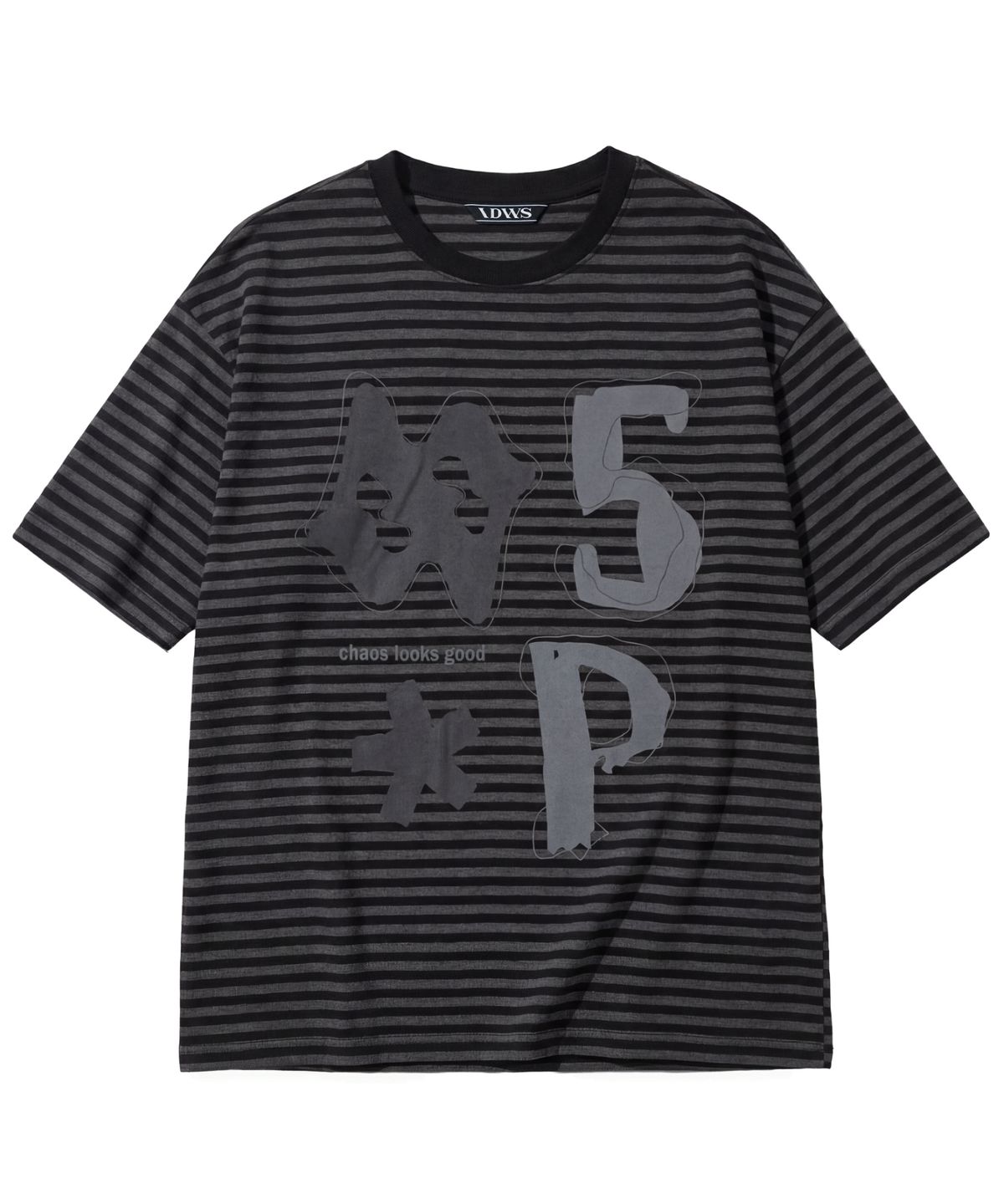 아이돈워너셀(IDWS) Piece Stripe T-Shirt Black