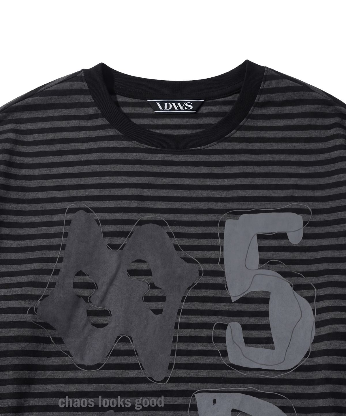 아이돈워너셀(IDWS) Piece Stripe T-Shirt Black