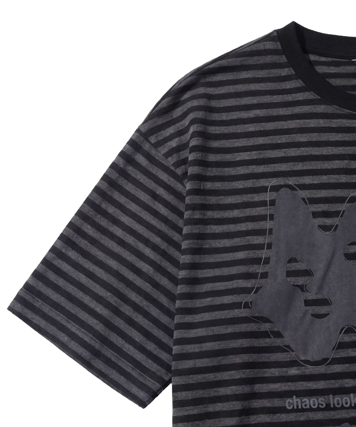 아이돈워너셀(IDWS) Piece Stripe T-Shirt Black