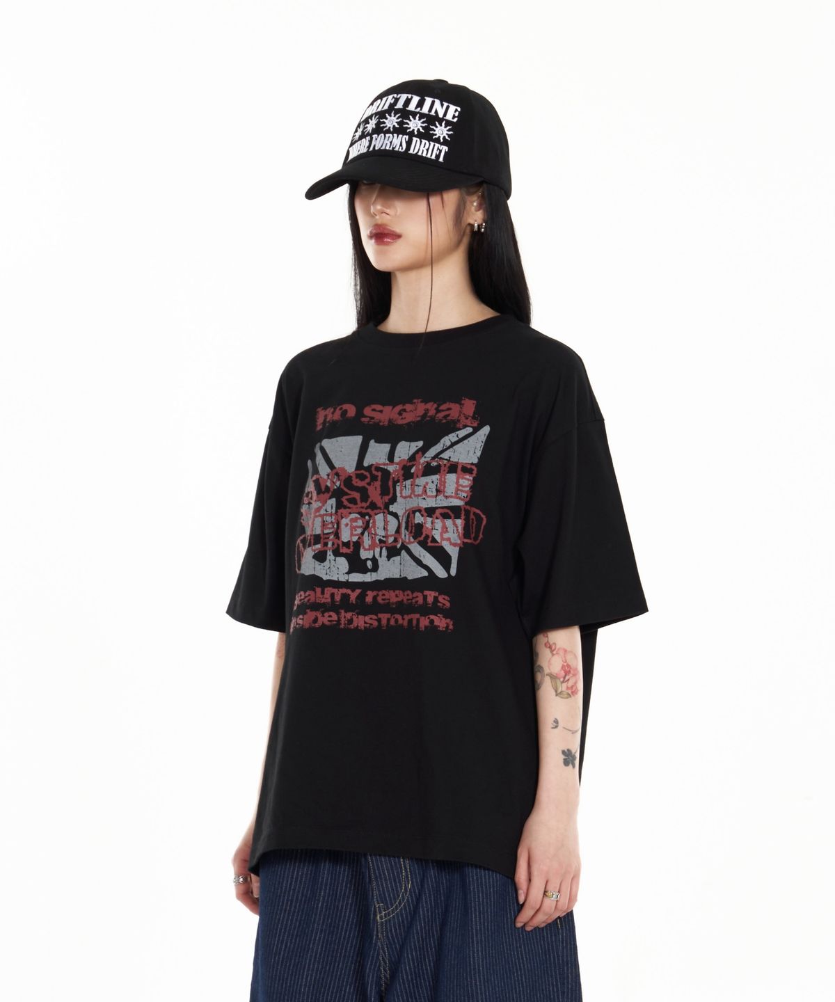아이돈워너셀(IDWS) No Signal T-Shirt Black