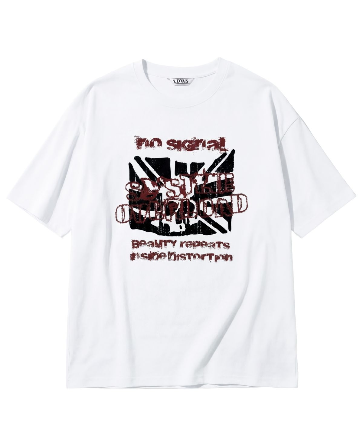 아이돈워너셀(IDWS) No Signal T-Shirt White