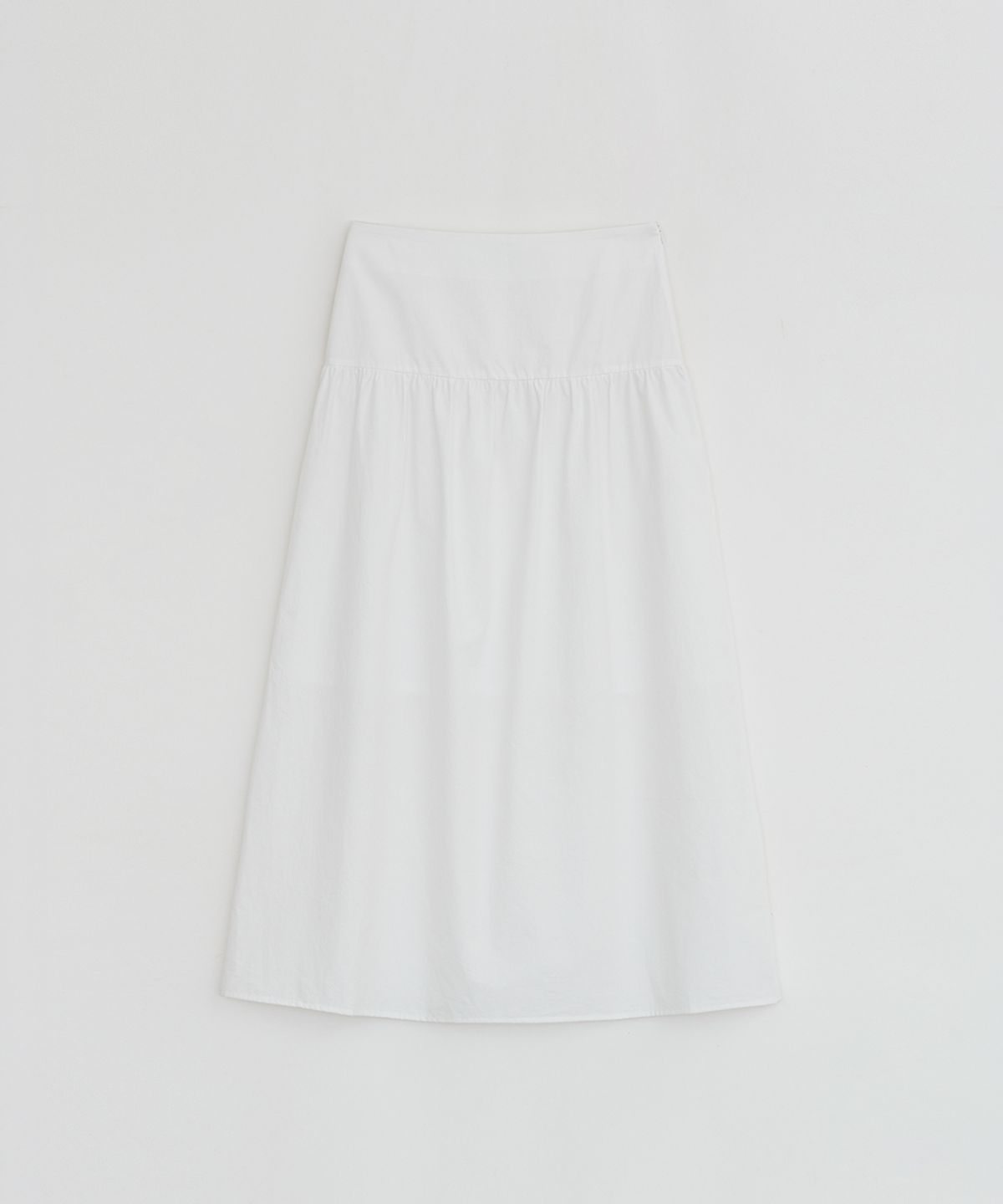 로우타이드(LOW TIDE) COTTON SHIRRING SKIRT [WHITE]
