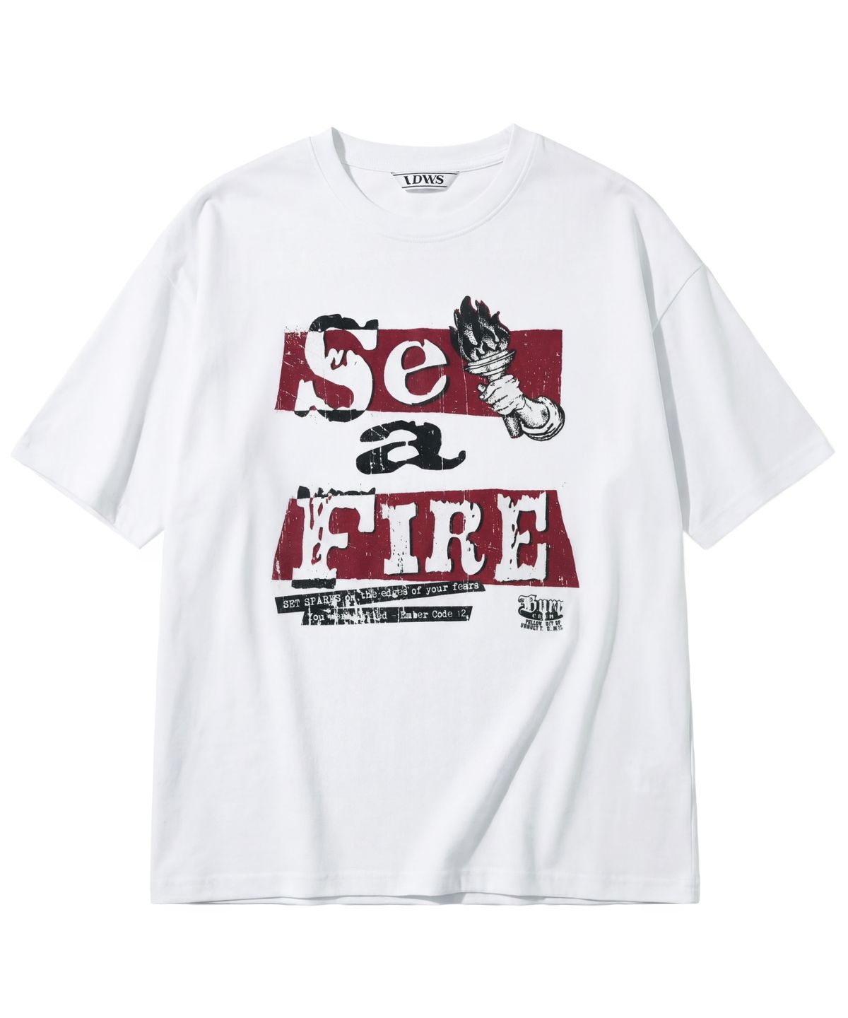 아이돈워너셀(IDWS) Set Fire T-Shirt White