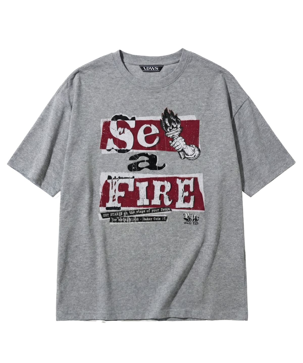 아이돈워너셀(IDWS) Set Fire T-Shirt Gray