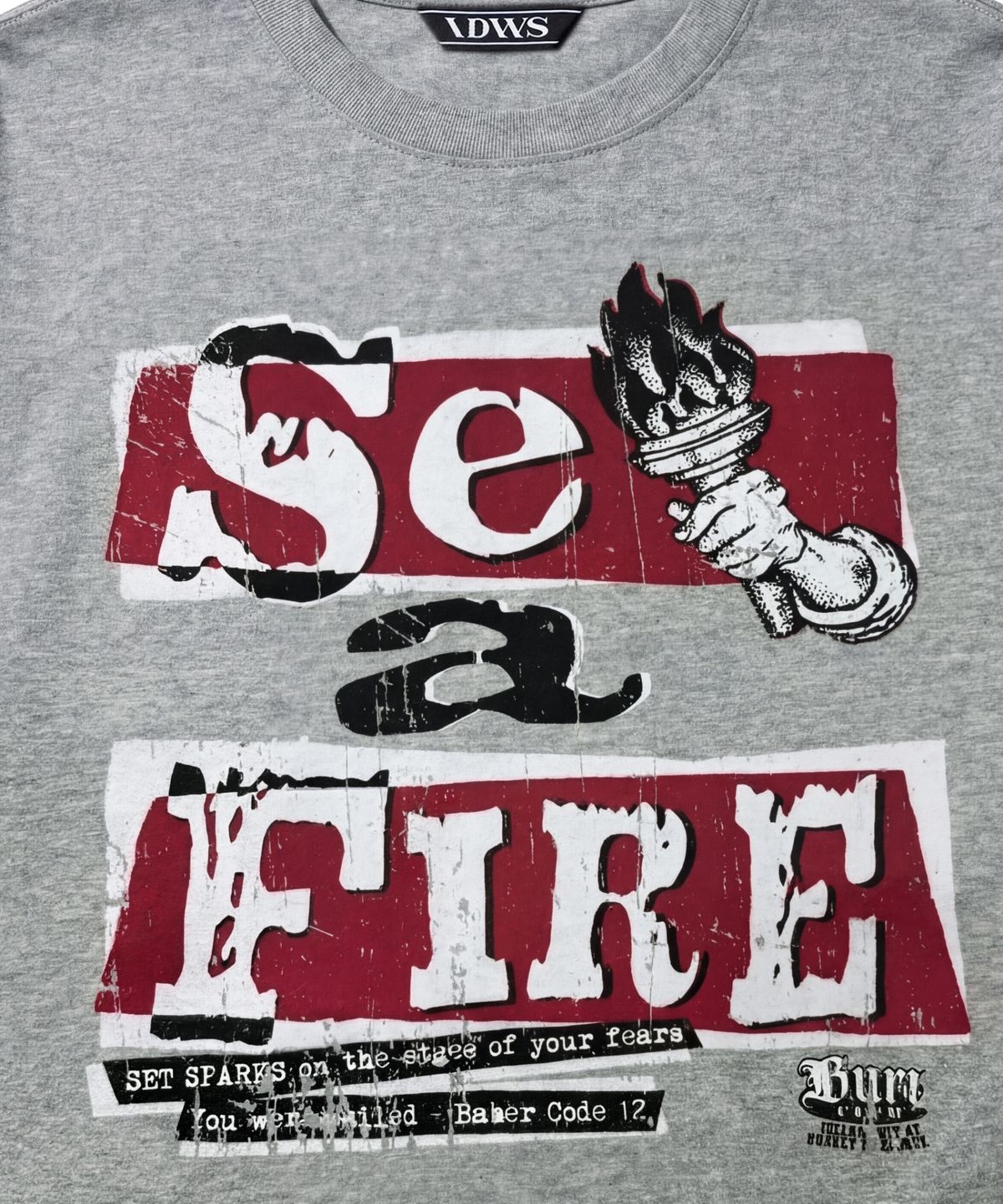 아이돈워너셀(IDWS) Set Fire T-Shirt Gray